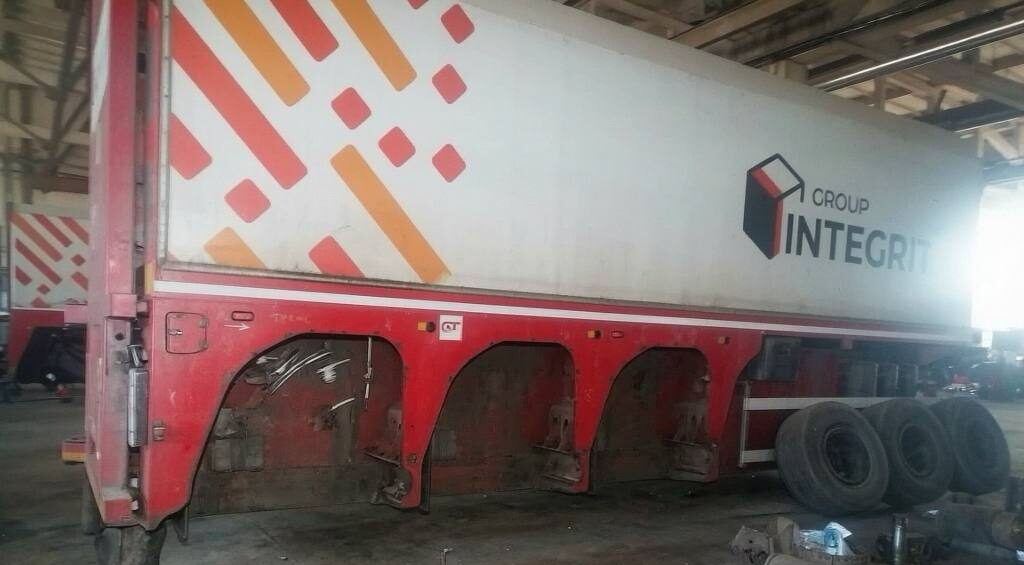 Замена цапф балансира полуприцепа после переворота